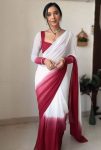 FASHIONABLE GEORGETTE WHITE WITH MAROON COLOR DIGITAL PRINT WORK READY TO WEAR SAREE WITH UNSTITCHED BLOUSE PARTY WEAR WHOLESALE PRICE ETHNIC GARMENT (1).jpg