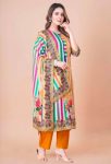 FASHIONABLE MUSLIN PRINT WITH SEQUENCE WORK TOP BOTTOM WITH DUPATTA CASUAL WEAR WHOLESALE PRICE ETHNIC GARMENT (3)