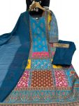 FASHIONABLE MUSLIN PRINT WITH SEQUENCE WORK TOP BOTTOM WITH DUPATTA FESTIVAL WEAR WHOLESALE PRICE ETHNIC GARMENT (1)