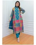FASHIONABLE MUSLIN PRINT WITH SEQUENCE WORK TOP BOTTOM WITH DUPATTA FESTIVAL WEAR WHOLESALE PRICE ETHNIC GARMENT (1)