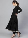 FASHIONABLE RAYON PLAIN LACE WORK GOWN BOTTOM WITH CHANDERI SILK DUPATTA PARTY WEAR WHOLESALE PRICE ETHNIC GARMENT (4)