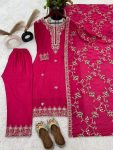LATEST CHINON EMBROIDERY SEQUENCE WORK TOP BOTTOM WITH DUPATTA PARTY WEAR WHOLESALE PRICE ETHNIC GARMENT (8)