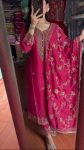 LATEST CHINON EMBROIDERY SEQUENCE WORK TOP BOTTOM WITH DUPATTA PARTY WEAR WHOLESALE PRICE ETHNIC GARMENT (8)