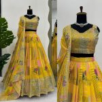 LATEST CHINON SILK EMBROIDERY SEQUENCE WORK LEHENGA CHOLI WITH DUPATTA PARTY WEAR WHOLESALE PRICE ETHNIC GARMENT (4)