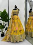 LATEST CHINON SILK EMBROIDERY SEQUENCE WORK LEHENGA CHOLI WITH DUPATTA PARTY WEAR WHOLESALE PRICE ETHNIC GARMENT (4)