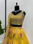 LATEST CHINON SILK EMBROIDERY SEQUENCE WORK LEHENGA CHOLI WITH DUPATTA PARTY WEAR WHOLESALE PRICE ETHNIC GARMENT (4)