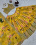 LATEST CHINON SILK EMBROIDERY SEQUENCE WORK LEHENGA CHOLI WITH DUPATTA PARTY WEAR WHOLESALE PRICE ETHNIC GARMENT (4)