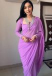 LATEST GEORGETTE PLAIN 1 MINUTE SAREE WITH UNSTITCHED BLOUSE PARTY WEAR WHOLESALE PRICE ETHNIC GARMENT (3)