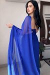 LATEST GEORGETTE PLAIN 1 MINUTE SAREE WITH UNSTITCHED BLOUSE PARTY WEAR WHOLESALE PRICE ETHNIC GARMENT (11)