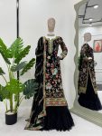 LATEST GEORGETTE THREAD SEQUENCE WORK TOP SHARARA WITH DUPATTA PARTY WEAR WHOLESALE PRICE ETHNIC GARMENT (2)