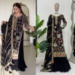 LATEST GEORGETTE THREAD SEQUENCE WORK TOP SHARARA WITH DUPATTA PARTY WEAR WHOLESALE PRICE ETHNIC GARMENT (2)