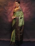 MOST PICKED LICHI SILK ZARI WEAVING WORK SAREE WITH UNSTITCHED BLOUSE PARTY WEAR WHOLESALE PRICE ETHNIC GARMENT (9)