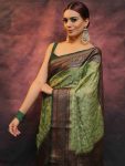 MOST PICKED LICHI SILK ZARI WEAVING WORK SAREE WITH UNSTITCHED BLOUSE PARTY WEAR WHOLESALE PRICE ETHNIC GARMENT (9)