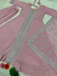 NEW ARRIVAL GEORGETTE EMBROIDERY SEQUENCE WORK TOP PALAZZO WITH DUPATTA PARTY WEAR WHOLESALE PRICE ETHNIC GARMENT (2)