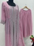 NEW ARRIVAL GEORGETTE EMBROIDERY SEQUENCE WORK TOP PALAZZO WITH DUPATTA PARTY WEAR WHOLESALE PRICE ETHNIC GARMENT (2)