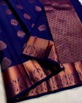 NEW ARRIVAL LICHI SILK GOLD ZARI WEAVING WORK SAREE WITH UNSTITCHED BLOUSE PARTY WEAR WHOLESALE PRICE ETHNIC GARMENT (3)