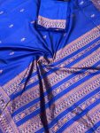 NEW ARRIVAL LICHI SILK ZARI WEAVING WORK SAREE WITH UNSTITCHED BLOUSE PARTY WEAR WHOLESALE PORICE ETHNIC GARMENT (4)