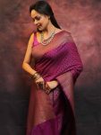 NEW ARRIVAL LICHI SILK ZARI WEAVING WORK SAREE WITH UNSTITCHED BLOUSE PARTY WEAR WHOLESALE PRICE ETHNIC GARMENT (7)