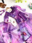 NEW ARRIVAL ORAGANZA TABBY SILK DIGITAL PRINTED GOWN WITH DUPATTA PARTY WEAR WHOLESALE PRICE ETHNIC GARMENT (15)