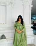 NEW ARRIVAL TWILL NET SEQUENCE WORK GOWN BOTTOM WITH DUPATTA PARTY WEAR WHOLESALE PRICE ETHNIC GARMENT (9)