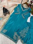 RICH LOOK CHINON SEQUENCE EMBROIDERY WORK TOP PALAZZO WITH DUPATTA FESTIVAL WEAR WHOLESALE PRICE ETHNIC GARMENT (8)