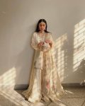 RICH LOOK CHINON SEQUENCE EMBROIDERY WORK TOP PALAZZO WITH DUPATTA WHITE
