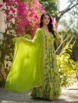 RICH LOOK GEORGETTE LINNING WITH DIGITAL PRINT WORK GOWN WITH DUPATTA FESTIVAL WEAR WHOLESALE PRICE ETHNIC GARMENT (14)