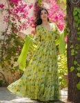 RICH LOOK GEORGETTE LINNING WITH DIGITAL PRINT WORK GOWN WITH DUPATTA FESTIVAL WEAR WHOLESALE PRICE ETHNIC GARMENT (14)