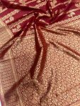 TRADITIONA LICHI SILK ZARI WEAVING WORK SAREE WITH UNSTITCHED BLOUSE PARTY WEAR WHOLESALE PRICE ETHNIC GARMENT (2)