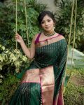 TRADITIONAL BANARASI SOFT SILK BROCADE JARI WORK SAREE WITH UNSTITCHED BLOUSE PARTY WEAR WHOLESALE PRICE ETHNIC GARMENT (4)