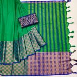 TRADITIONAL COTTON SILK JACQUARD BORDER WORK SAREE WITH UNSTITCHED BLOUSE PARTY WEAR WHOLESALE PRICE ETHNIC GARMENT (21)