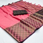 TRADITIONAL COTTON SILK JACQUARD BORDER WORK SAREE WITH UNSTITCHED BLOUSE PARTY WEAR WHOLESALE PRICE ETHNIC GARMENT9 (1)