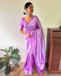 TRADITIONAL KUBERA PATTU SILK SILVER WEAVING WORK SAREE WITH UNSTITCHED BLOUSE PARTY WEAR WHOLESALE PRICE ETHNIC GARMENT (4)