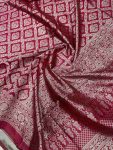 TRADITIONAL LICHI SILK WEAVING WORK SAREE WITH UNSTITCHED BLOUSE PARTY WEAR WHOLESALE PRICE ETHNIC GARMENT (4)