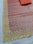 TREANDING BURBERRY SILK MULTI EMBROIDERY SEQUENCE WORK SAREE WITH UNSTITCHED BLOUSE PARTY WEAR WHOLESALE PRICE ETHNIC GARMENT 1) (5)