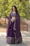 TREANDING GEORGETTE EMBROIDERY SEQUENCE WORK LEHENGA CHOLI WITH DUPATTA FESTIVAL WEAR WHOLESALE PRICE ETHNIC GARMENT (3)