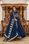 TREANDING GEORGETTE SEQUENCE EMBROIDERY WORK GOWN WITH DUPATTA FESTIVAL WEAR WHOLESALE PRICE ETHNIC GARMENT (6)