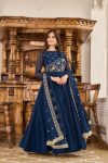 TREANDING GEORGETTE SEQUENCE EMBROIDERY WORK GOWN WITH DUPATTA FESTIVAL WEAR WHOLESALE PRICE ETHNIC GARMENT (6)