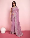 TREANDING TABBY SILK C PALLU EMBROIDERY WORK SAREE WITH UNSTITCHED BLOUSE FESTIVAL WEAR WHOLESALE PRICE ETHNIC GARMENT 1 (2)