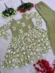 TRENDING GEORGETTE CHINE STITCH WORK TOP SHARARA WITH DUPATTA PARTY WEAR WHOLESALE PRICE ETHNIC GARMENT (3)