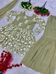 TRENDING GEORGETTE CHINE STITCH WORK TOP SHARARA WITH DUPATTA PARTY WEAR WHOLESALE PRICE ETHNIC GARMENT (3)