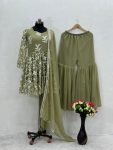 TRENDING GEORGETTE CHINE STITCH WORK TOP SHARARA WITH DUPATTA PARTY WEAR WHOLESALE PRICE ETHNIC GARMENT (3)