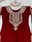 TRENDING GEORGETTE CODING SEQUENCE EMBROIDERY WORK TOP SHARARA WITH DUPATTA PARTY WEAR WHOLESALE PRICE ETHNIC GARMENT (2)