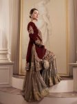 TRENDING GEORGETTE CODING SEQUENCE EMBROIDERY WORK TOP SHARARA WITH DUPATTA PARTY WEAR WHOLESALE PRICE ETHNIC GARMENT (2)