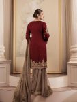 TRENDING GEORGETTE CODING SEQUENCE EMBROIDERY WORK TOP SHARARA WITH DUPATTA PARTY WEAR WHOLESALE PRICE ETHNIC GARMENT (2)