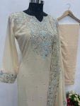 TRENDING GEORGETTE EMBROIDREY SEQUENCE WORK TOP BOTTOM WITH DUPATTA PARTY WEAR WHOLESALE PRICE ETHNIC GARMENT (2)