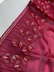 TRENDING JIMMY CHOO EMBROIDERY SEQUENCE WORK SAREE WITH UNSTITCHED BLOUSE PARTY WEAR WHOLESALE PRICE ETHNIC GARMENT (3)