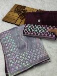 TRENDING JIMMY CHOO SEQUENCE THREAD EMBROIDERY WORK SAREE WITH UNSTITCHED BLOUSE PARTY WEAR WHOLESALE PRICE ETHNIC GARMENT (20)