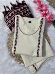 TRENDING KHADI COTTON EMBROIDERY WORK TOP BOTTOM WITH DUPATTA PARTY WEAR WHOLESALE PRICE ETHNIC GARMENT (6)
