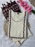 TRENDING KHADI COTTON EMBROIDERY WORK TOP BOTTOM WITH DUPATTA PARTY WEAR WHOLESALE PRICE ETHNIC GARMENT (6)